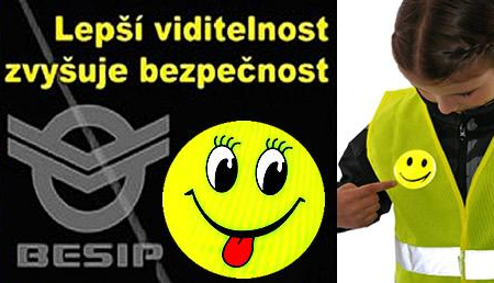 Reflexní samolepky Smajlíci, SMAJLÍK 4 ks