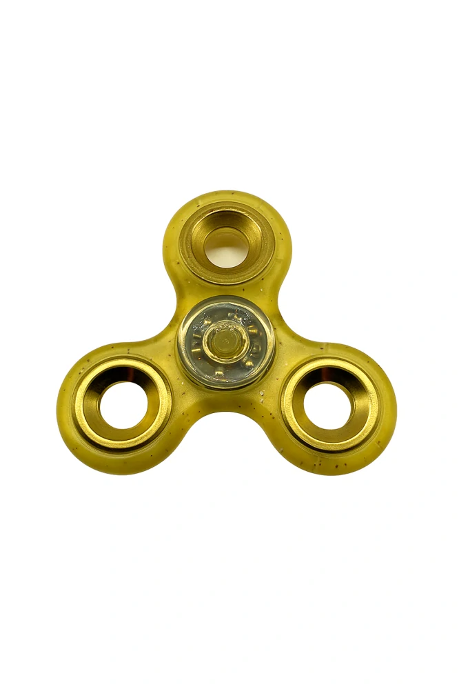 Fidget Spinner, Glitter žlutý