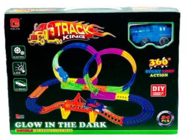 Autodráha svítící ve tmě