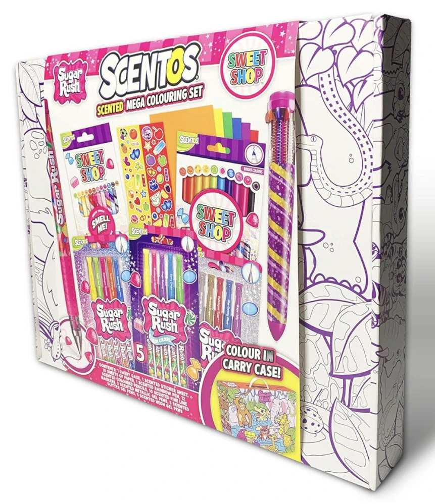 Přenosná kreslící sada Whirl and Draw, fixy a omalovanky 