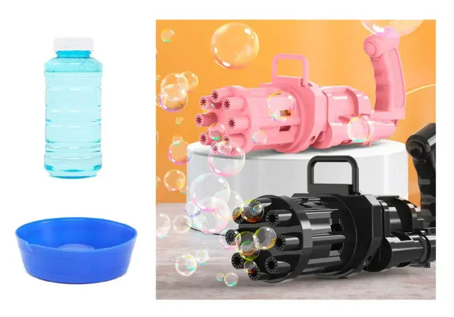 BUBBLE MACHINE modrá - kulomet na bubliny- ČERNÝ