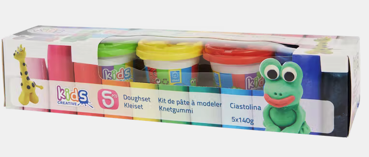Sada plastelíny Kids Creative 5x140g