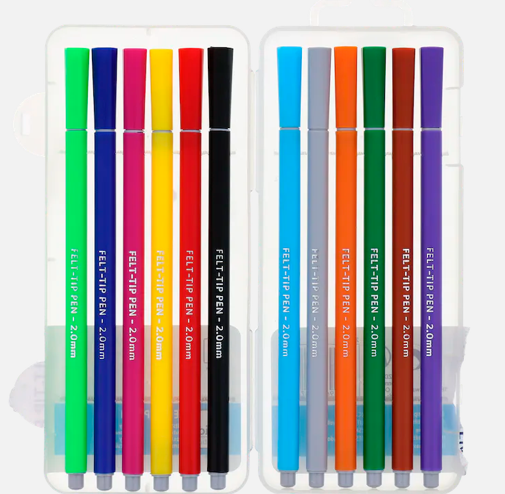 Sada fixů, Felt-tip Pen 12 ks