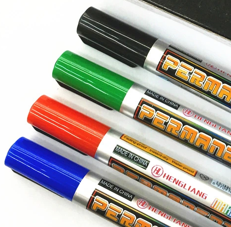 Permanent Marker kulatý červený