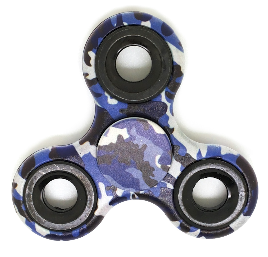 Antistresový Fidget Spinner Camouflage modrý