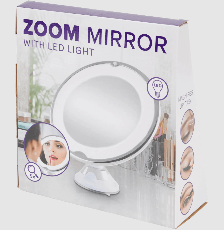 Kosmetické zrcadlo pro makeup s LED a ZOOM