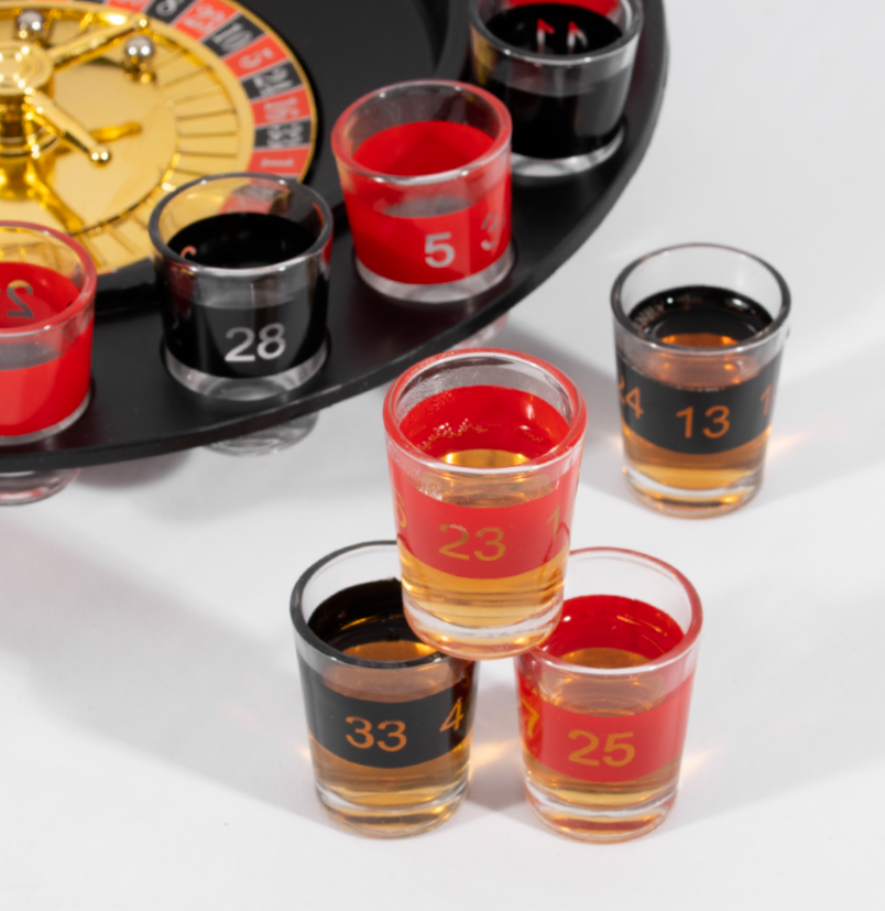 Párty ruleta se skleničkami