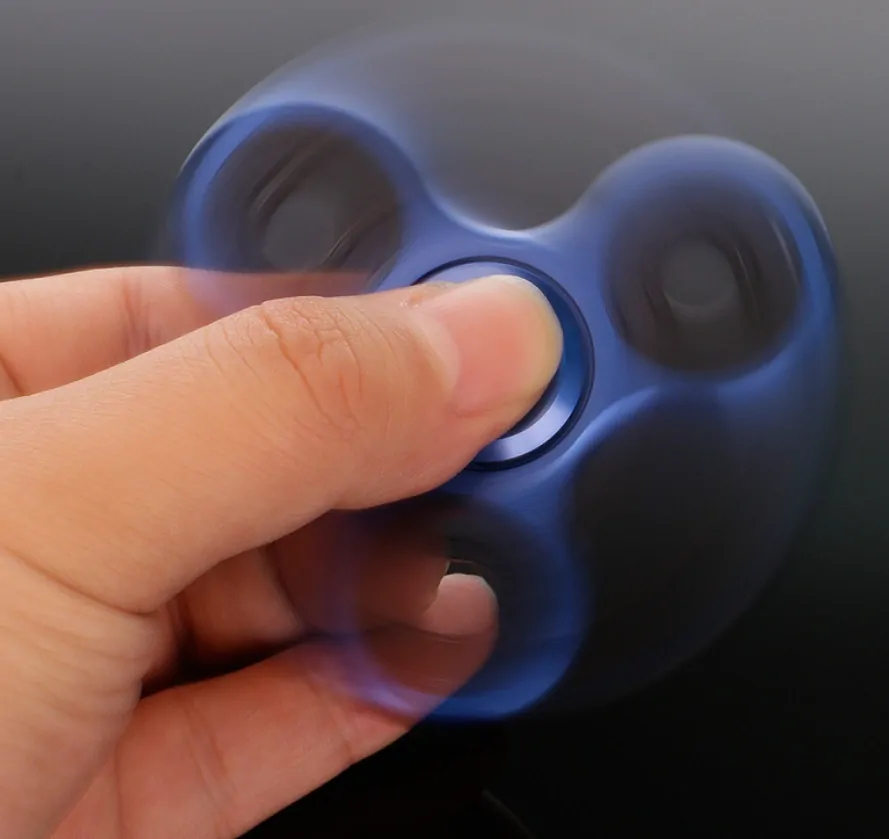 Fidget Spinner kovový modrý