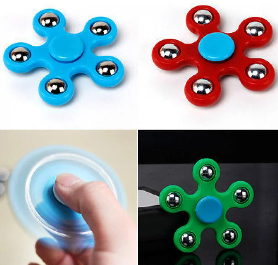 Fidget Spinner 5tiramenný žlutý