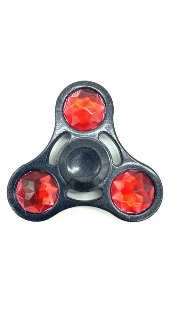 Černý fidget spinner HQ červený diamant