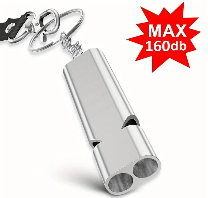 Klíčenka s píšťalkou černá