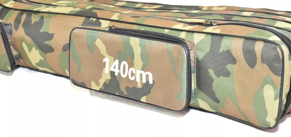 Pouzdro na rybářské pruty, 2 komory, maskáč, 120 cm