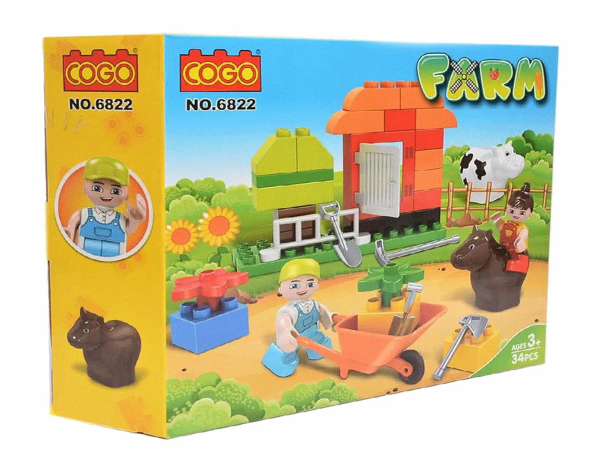 Cogo 6822 Farm, 34 ks, stavebnice