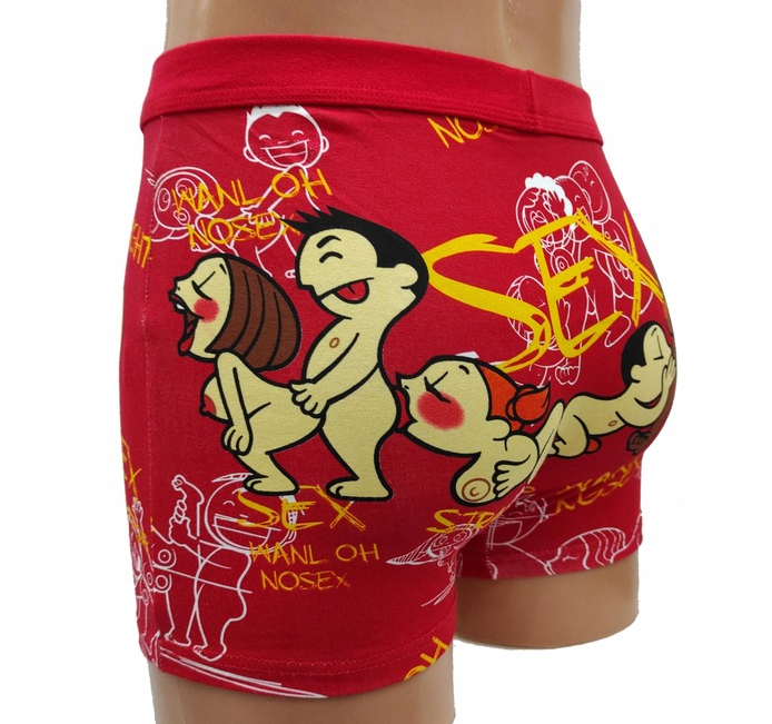 Bavlněné boxerky Miego Sex, červené