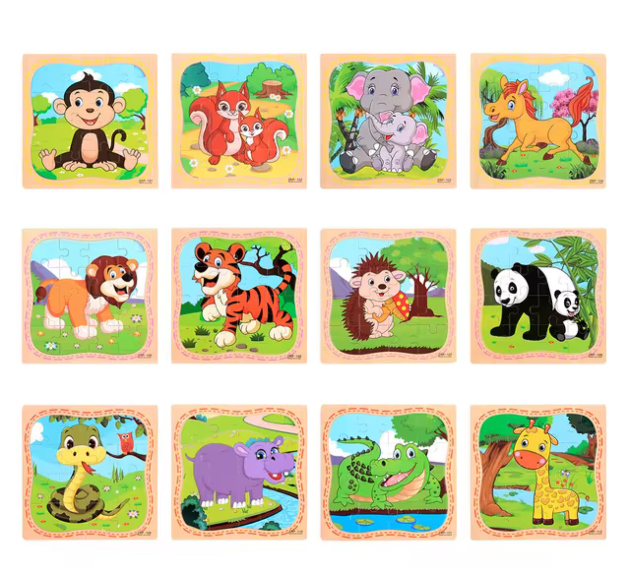 Dřevěné vkládací puzzle kachna 