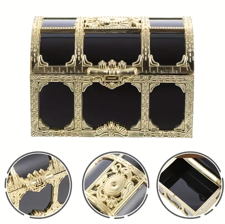 okladnička Truhla s pokladem Treasure Chest – zlaté mince a barevné diamanty
