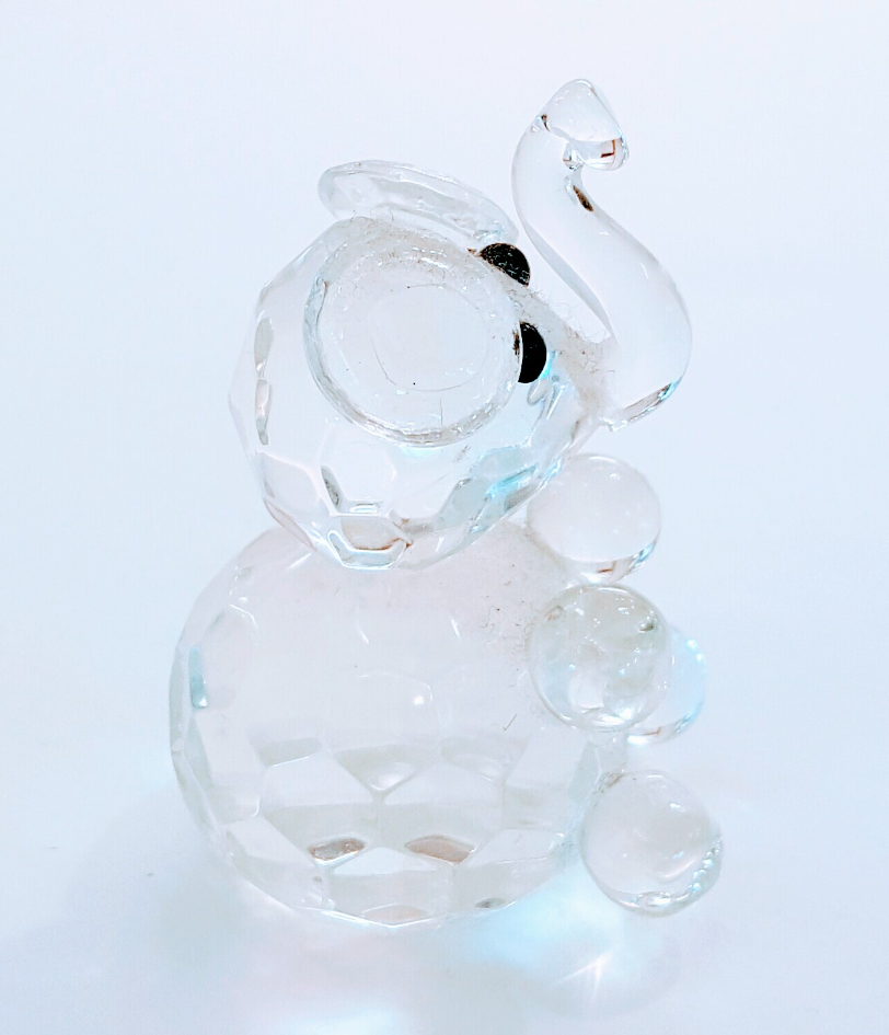 Skleněná dekorace slon 5cm