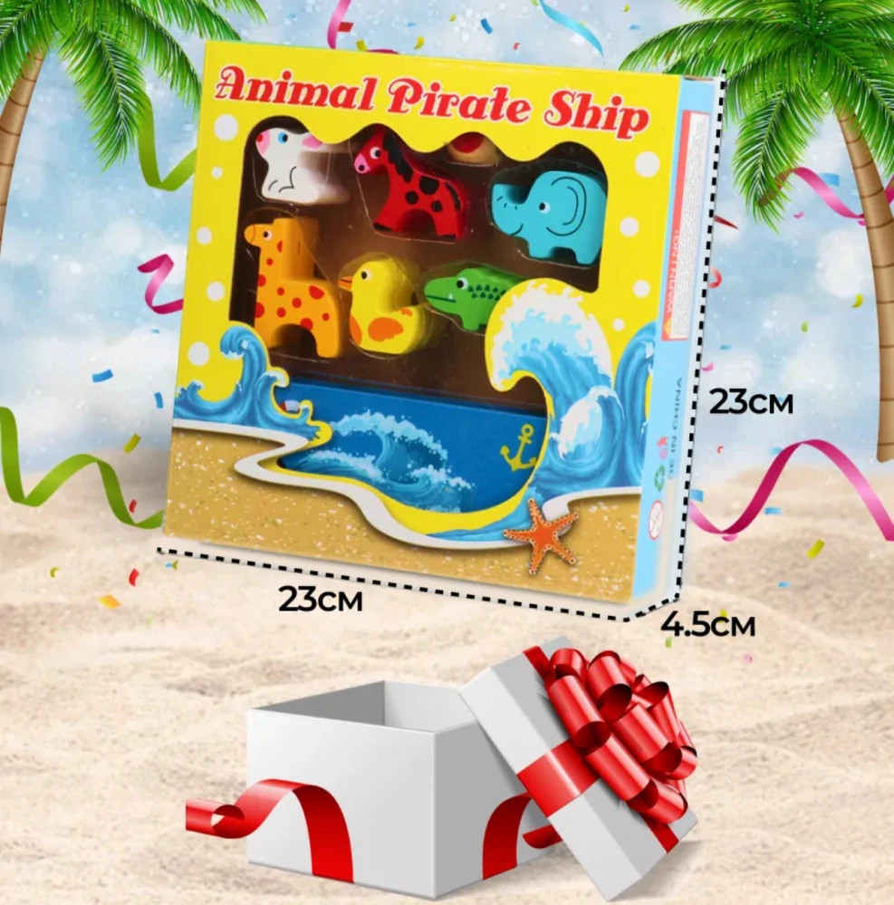 Dřevěná balanční hra se zvířátky 