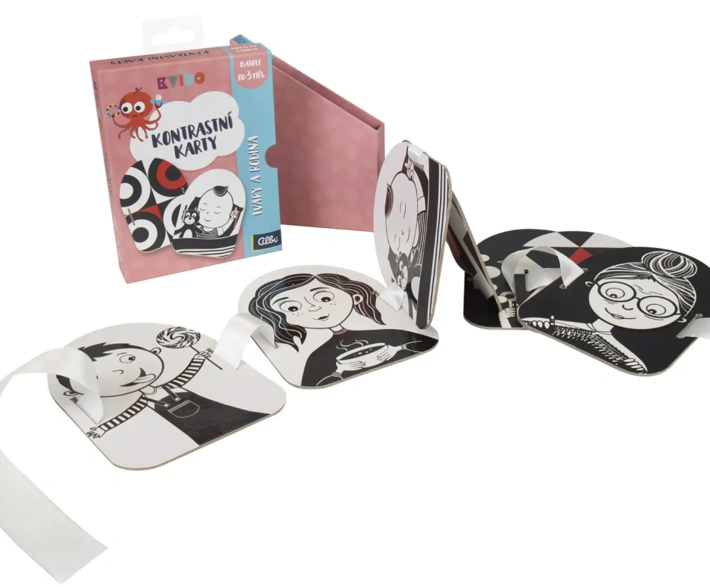 Kontrastní karty Tvary a rodina - Kvído poničený obal