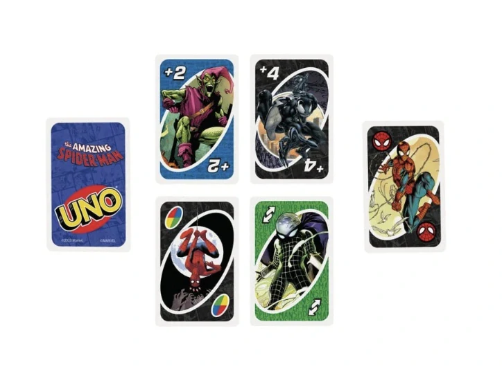 Mattel Games UNO SPINDERMAN, karetní hra, desková hra, rodinná hra