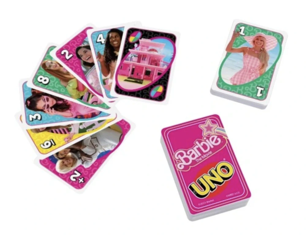 Mattel Uno Games BARBIE, karetní hra, desková hra, rodinná hra