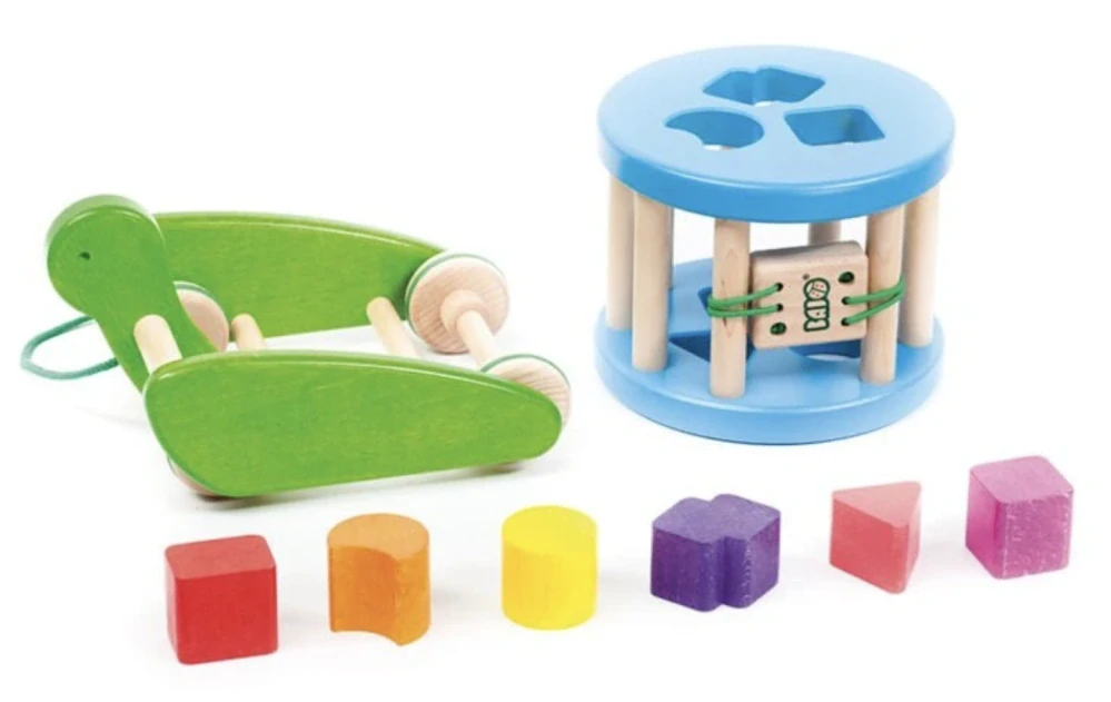 Bajo Tahací motorický šnek modrý - tvary