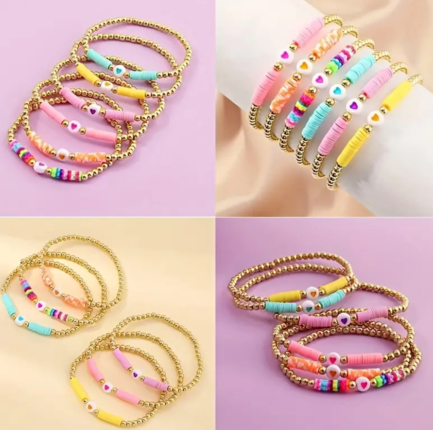 Korálky se srdíčkem 7mm 100 ks