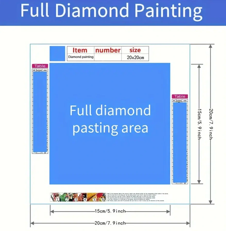 5D diamantové malování, Vánoční dekorace, 20x20 cm