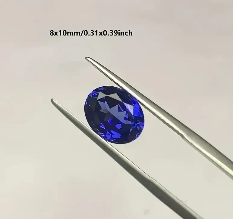 5 modrých křišťálových korálků 8x10 mm