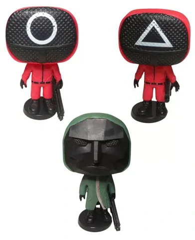 Squid Game, Hra na oliheň- 3D figurky 10cm se zbraní