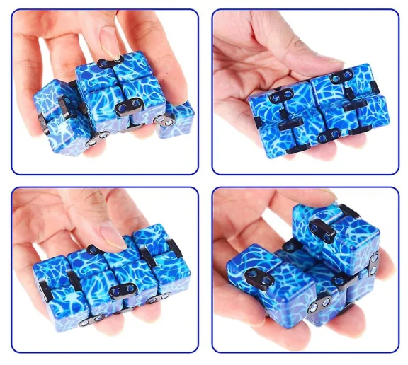Infinity Cube Nekonečná kostka modrá žilkovaná