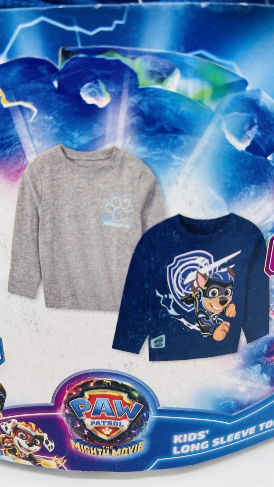 Tlapková patrola -tričko s dlouhým rukávem vel: 98-104, 2ks