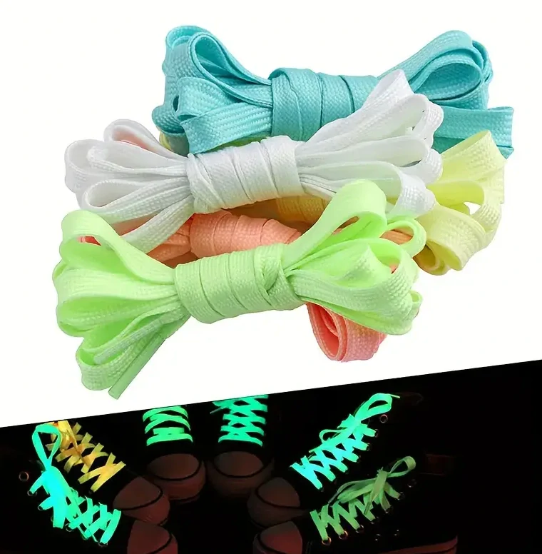 Noční svítící tkaničky 120 cm, 6 párů