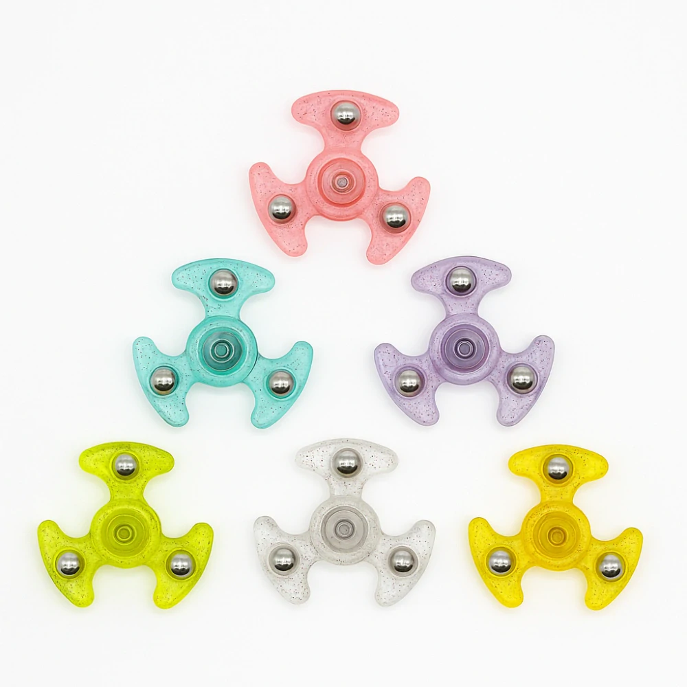 Fidget Spinner Ufo Glitter, průhledný zelený
