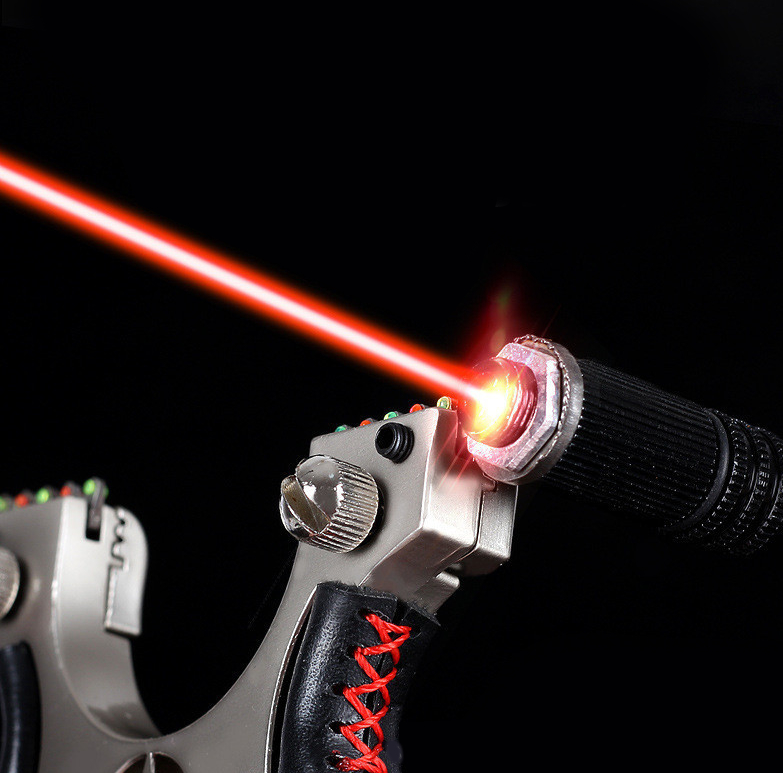 Profesionální prak s laserovým zaměřovačem