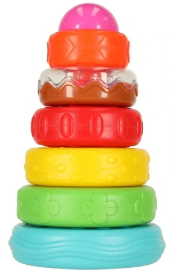 KIK KX4616 Pyramidová věž vzdělávací smyslové puzzle barevné Montessori