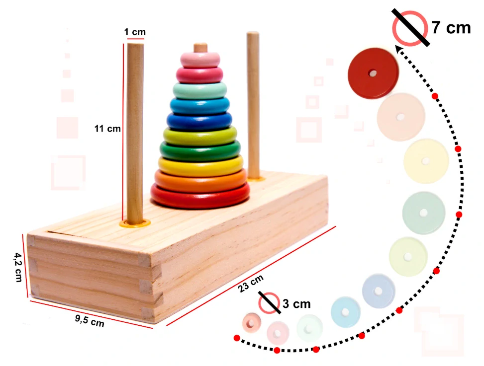Dřevěná pyramida s podstavcem KX6214