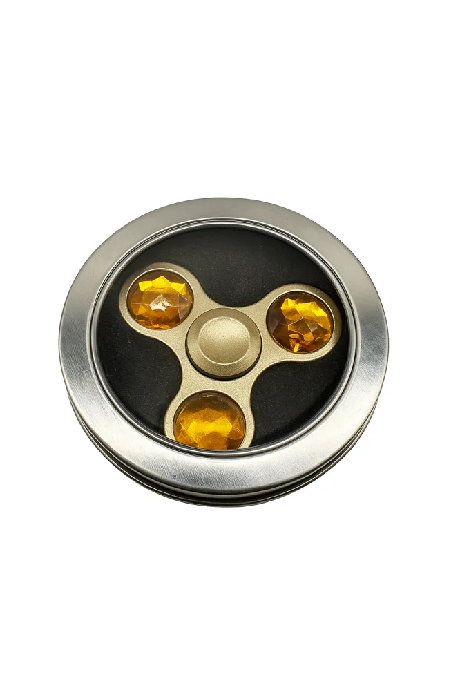 Zlatý fidget spinner HQ žlutý diamant