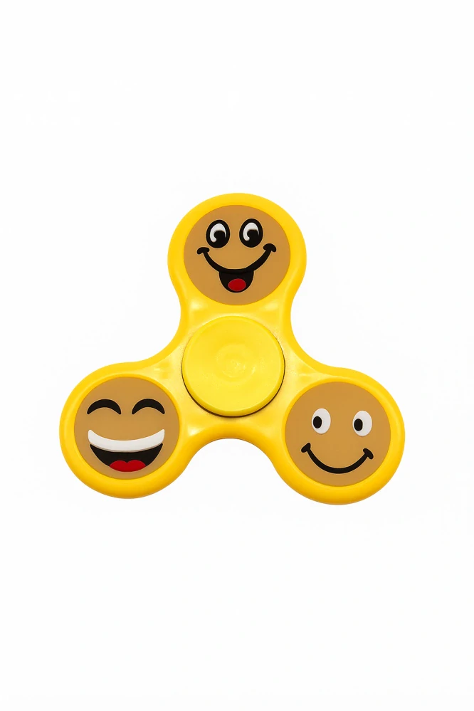 Antistresový Fidget Spinner Emoji žlutý sytý