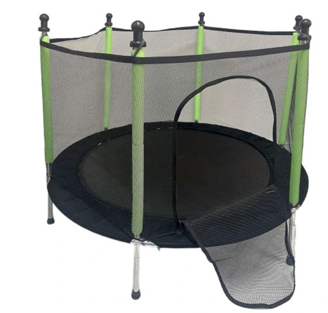 MALÁ ZAHRADNÍ TRAMPOLÍNA PRO DĚTI – STABILNÍ KONSTRUKCE + OCHRANNÁ SÍŤ