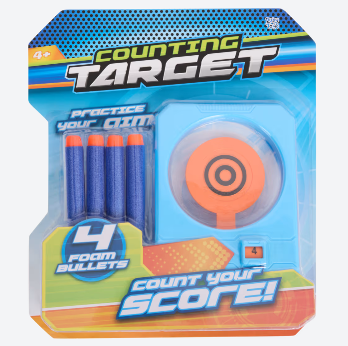 Střelecký terč s počítadlem a 4 náboji