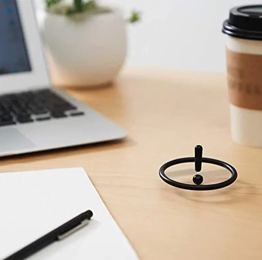 Plovoucí gyroskop s vykřičníkem, zelený