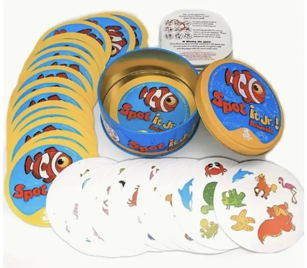 Spot It! Jr. Animals / Dobble Kids – dětská postřehová hra se zvířátky