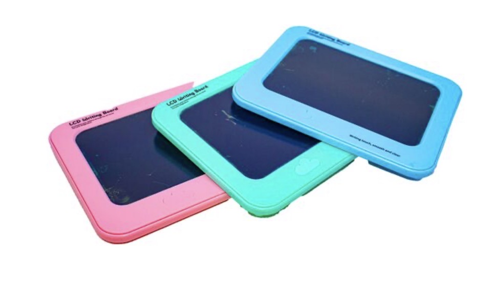 LCD kreslicí tabulka 9” – dětský psací tablet se zvířecím motivem, červený
