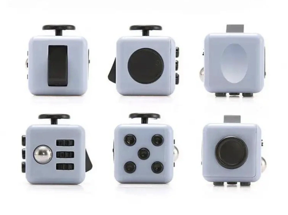 Antistresová kostka Fidget Cube šedá