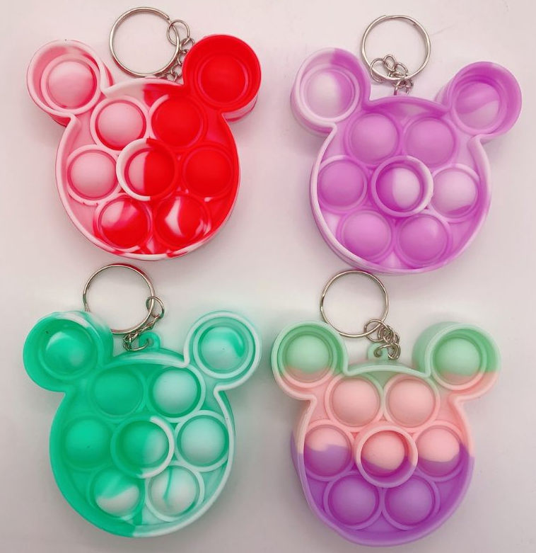 Pop It klíčenka Mickey červený