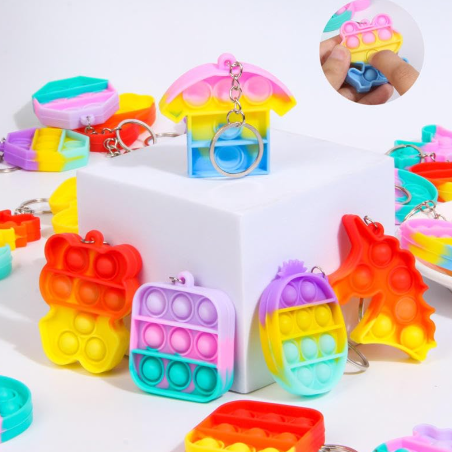 Pop It klíčenka Kolečko duhové