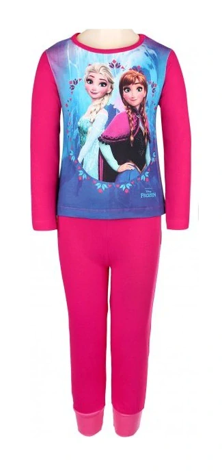 Růžové fleesové teplé dívčí pyžamo Frozen 10 let/140 cm