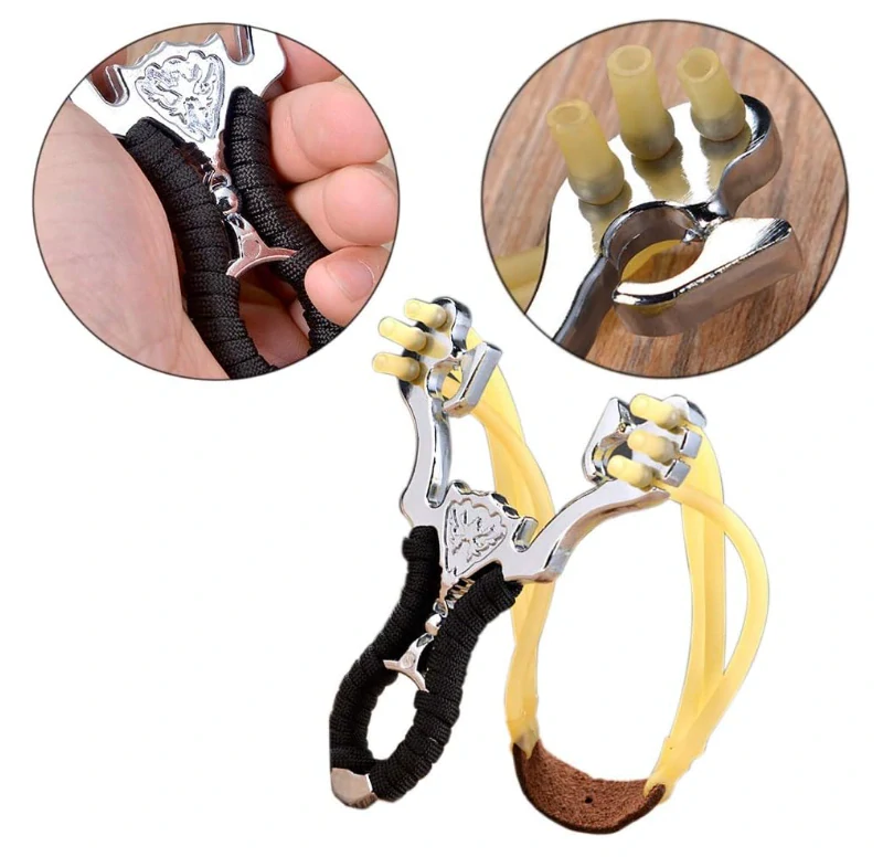 Kovový prak s trojgumou 