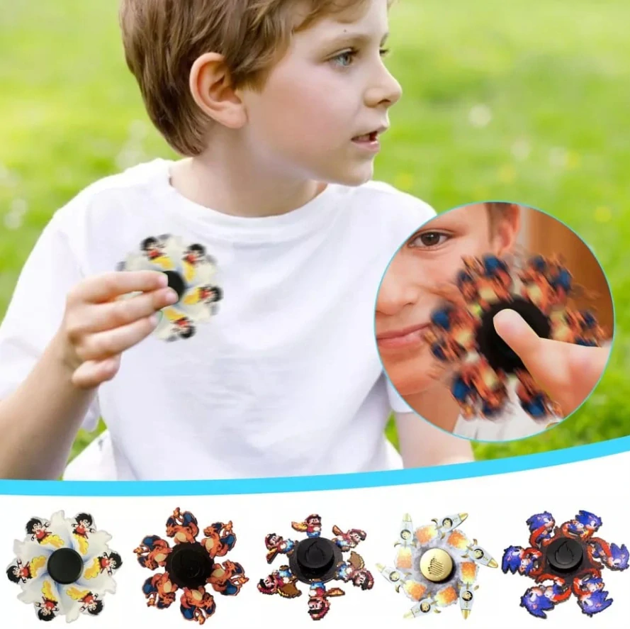 Fidget Spinner 6tiramenný animovaný Dragon